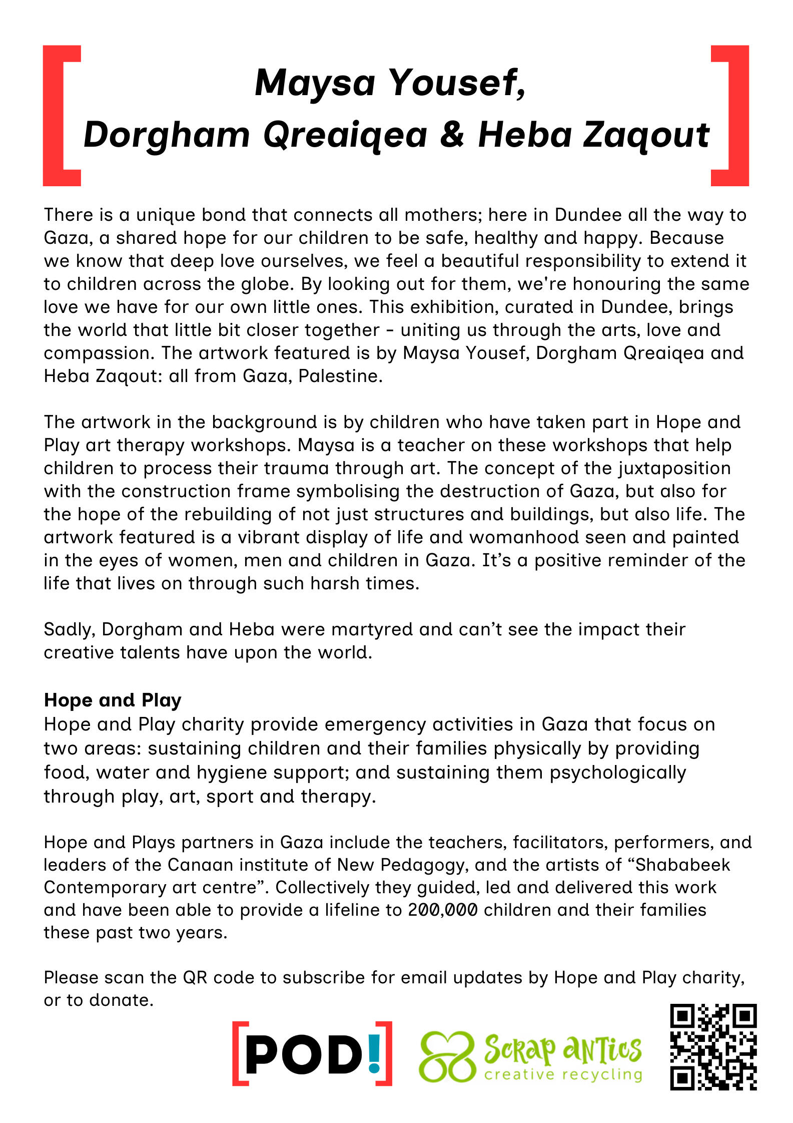 Exhibition statement